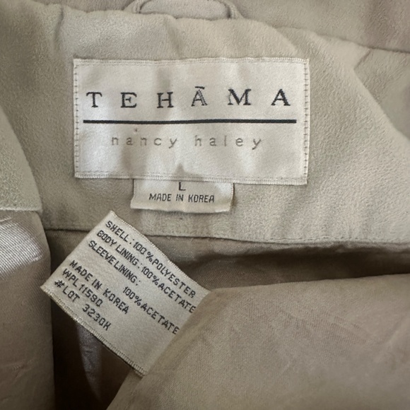 Tehama Suede Full Zip Jacket Large Gently worn 100% polyester suede Fully lined - Picture 6 of 6